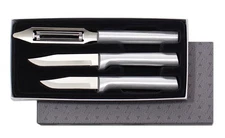 Rada Cutlery 3-Piece Basics Knife Gift Set, Silver Handles Silver Handle