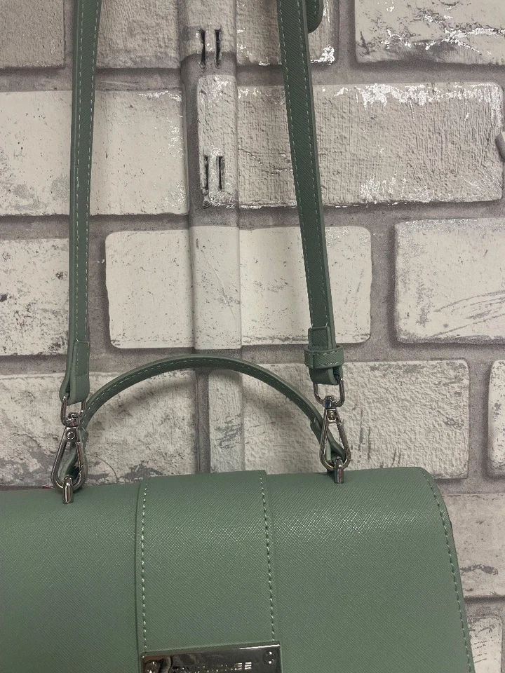 DAVID JONES NEW GREEN SMALL HANDBAG WITH DETACHABLE SHOULDER STRAP CC N47 - Image 4 of 4