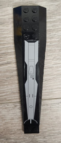 Lego 45301pb023 Black Wedge 16 x 4 Triple Curved SW V-Wing Starfighter Pattern