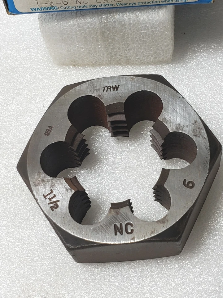 TRW 377  24187  1-1/2" - 6 TPI NC Carbon Steel Hexagon Rethreading Die  - Image 2 of 4
