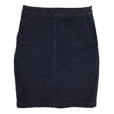 Banana Republic Denim Pencil Skirt size 6 Dark Wash Stretch Slash Pockets