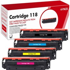 4PK Toner Set for Canon 118 ImageClass MF8380cdw MF8580cdw MF8350cdn MF729cdw