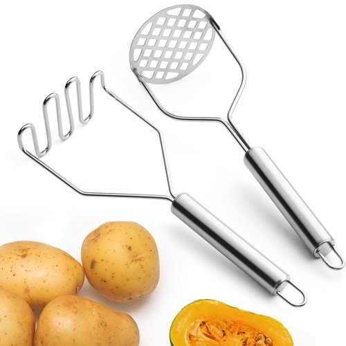 Potato Masher, Stainless Steel Masher Kitchen Tool Set for Meshing Potatoes, ...