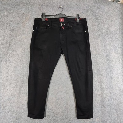 Tramarossa Jeans Mens Size W38 L28 Black Stretch Denim Leonardo Slim Italy