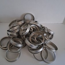 48 Canning Jar Rings used,  wide mouth for crafts or canning