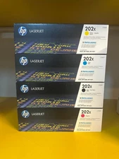 HP 202X Genuine Toner Cartridge Set 4 Colours (BK/C/M/Y) – Sealed