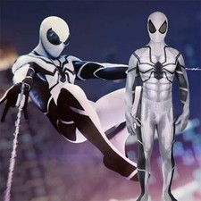 White Future Foundation Spiderman Bodysuit Spider-man Cosplay Adult Kids Costume