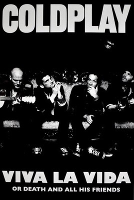 662250 Cold Play Viva La Vida Black & White Photo Wall Print Poster