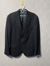 Valentino Roma Men's Virgin Wool Black Dress Blazer Size 50
