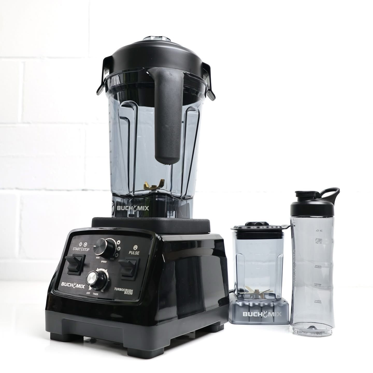 Original Buchymix 3 in 1 Hochleistungsmixer Turbocrush BM2016ji Silber