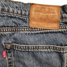 Vintage LEVI  S 505 Size 36x30 CAPITAL E Leather Tag Relaxed Fit Denim Jeans 90s