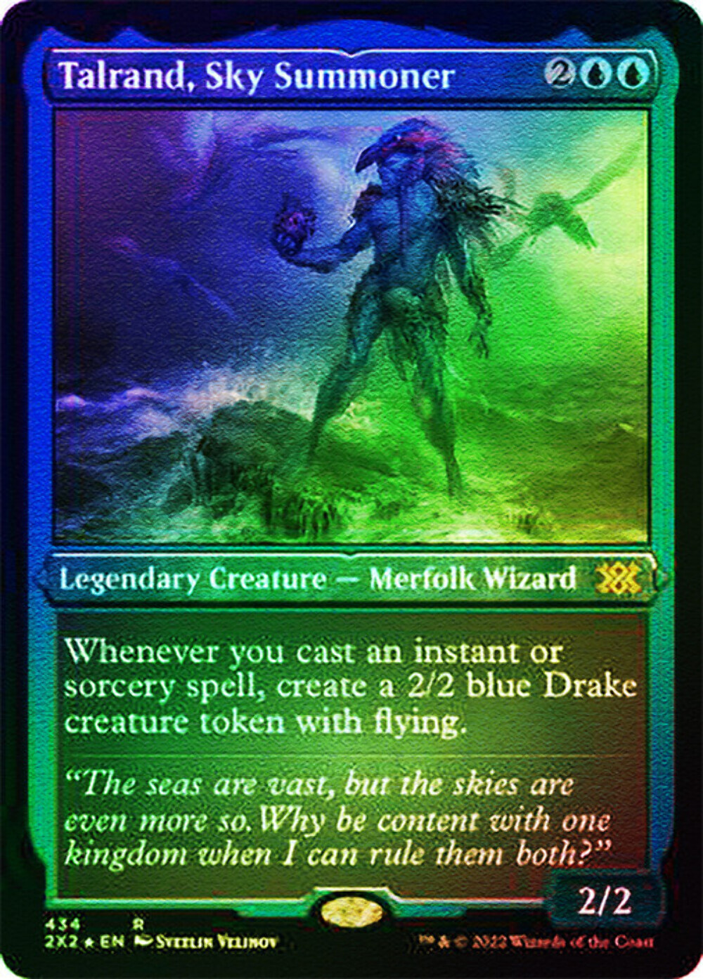 MTG FOIL Talrand, Sky Summoner (Foil Etched) Double Masters 2022 Card