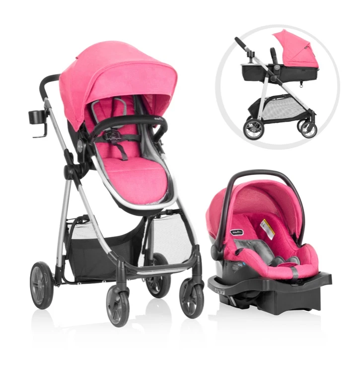 Pink stroller carseat clearance combo