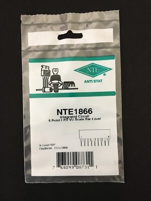 NTE1866 - Integrated Circuit 5-Point LED VU Scale Bar Level