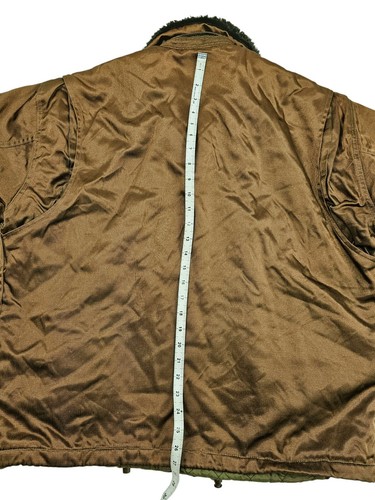 *HOT VTG Men's SCHOTT SECURITY TYPE 978-31 FUR QUILTED LINED BROWN COAT Jacket L - Picture 14 of 14