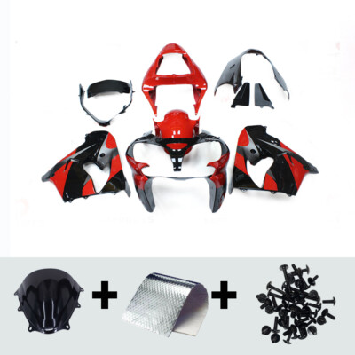 9 Red Black Fairing Kit For Kawasaki Ninja ZX9R 2002 2003 ABS