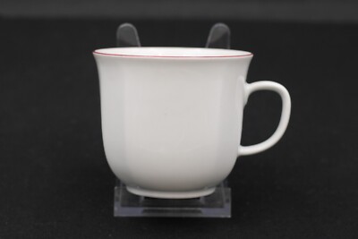Form Marienbad Ingres Weiss weiß & roter Rand Kaffeetasse Tasse Porzellan H 7 cm