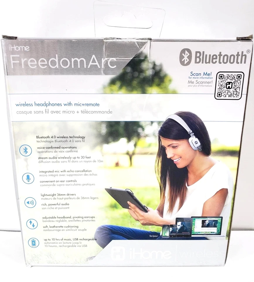 iHome FreedomArc IB81 Wireless Bluetooth Cuffie con Microfono/Remoto - Immagine 3 di 4