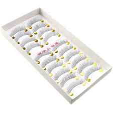 10 Pairs False Eyelashes Natural Long Eye Lashes Handmade Soft Black Makeup Set