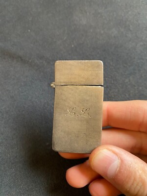 Zippo Lighter Sterling Silver 925 Tiffany & Co. Cloth Pattern 60's