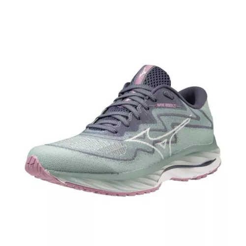 Uomo Donna Mizuno Wave Rider 27 Mesh Scarpe Da Corsa Professionali Traspiranti * - Foto 15 di 80