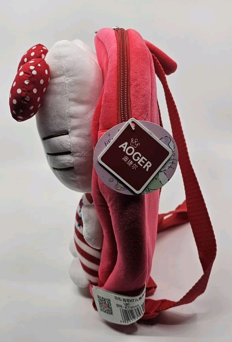 Hello Kitty Plush 3D Backpack Bag Pink Soft Toy Bag Sanrio 2019 Aoger | eBay