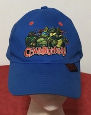 TMNT Blue Cap Hat Teenage Mutant Ninja Turtles Cowabunga Logo Youth Adjustable