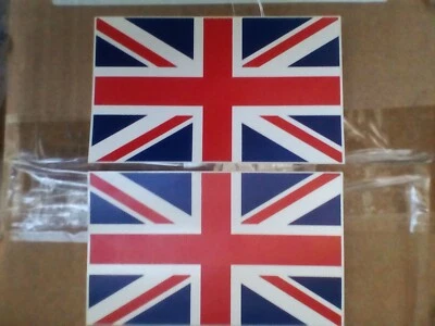 2 x England Union Jack Great Britain Car Van Caravan Bike Window Vinyl Stickers