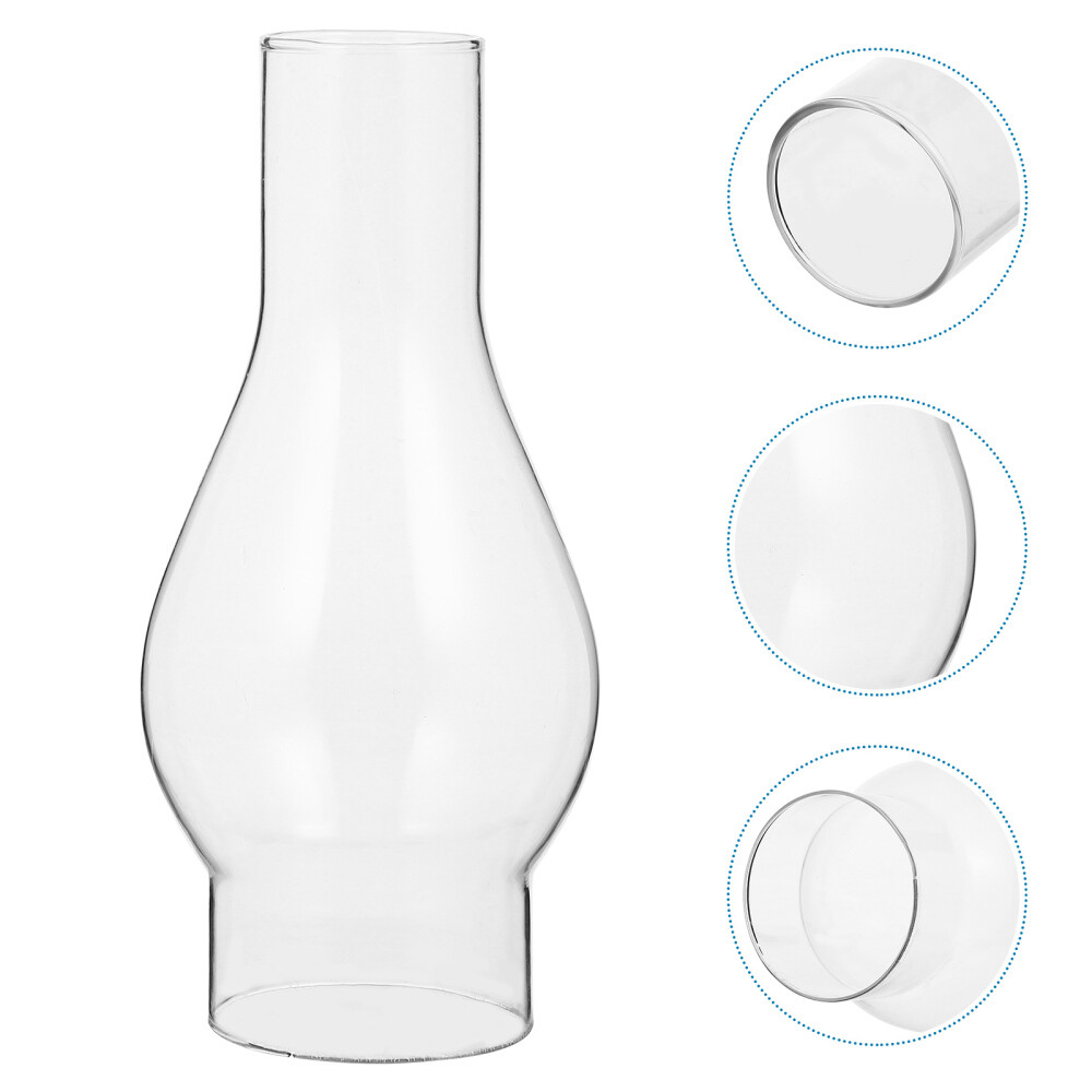 Clear Glass Chimney Lamp Shade Replacement Glass Oil or Kerosene Lamp