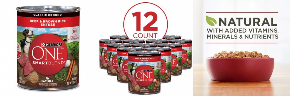 Brown Rice Purina One Canned Dog Food Purina ONE Natural Pate Wet