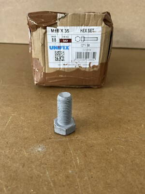 Unifix Gewindestifte - Vollgewinde - blank verzinkt M16 35 mm 50 Stück