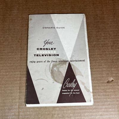 Crosley Advance Owner's Guide Schematics 1950s Manual Instructions Paper Booklet