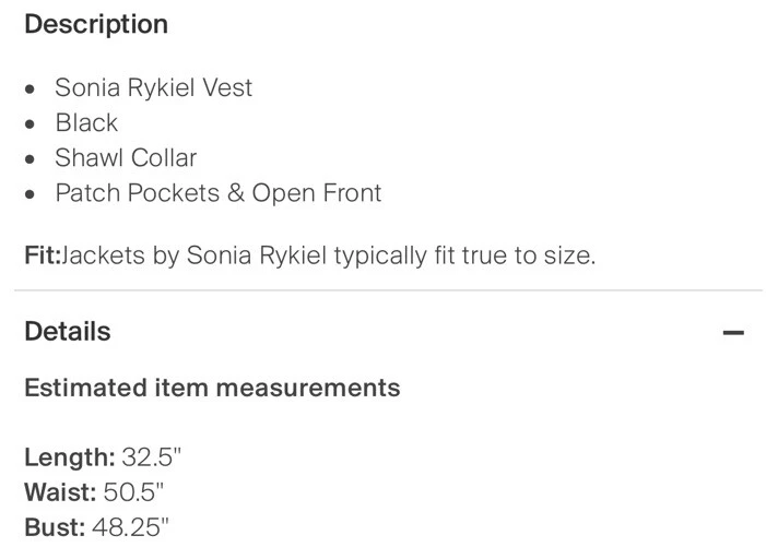 Chaleco de terciopelo Sonia Rykiel talla grande  Foto 4 de 4