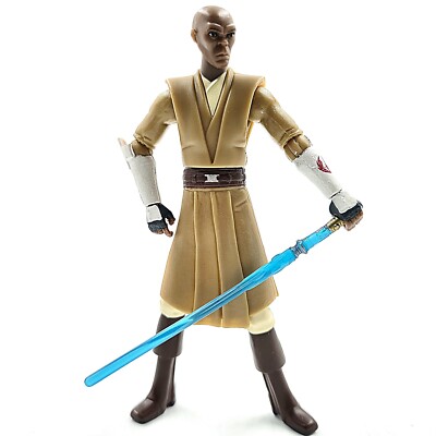 MACE WINDU FIGURE 2009 JEDI MASTER 10cm HASBRO STAR WARS THE CLONE WARS LOSE