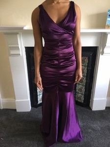 purple fishtail dress