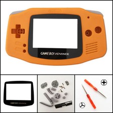 GBA Nintendo Game Boy Advance Replacement Housing Shell Screen Lens Orange USA 