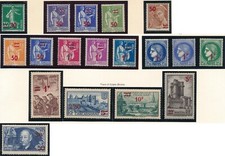 TIMBRE FRANCE 476/493**  1941
