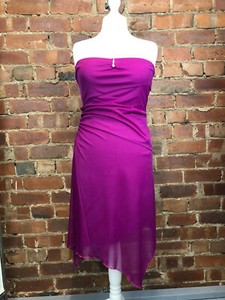 fuschia fit and flare dress