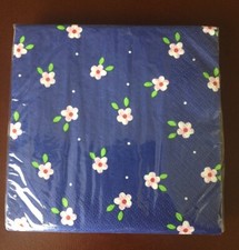 3 Packs NEW Flower Blue Pink Paper Cocktail Napkins Happy Hour Hors D  oeuvres