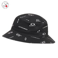 Oakley Essential Logo Hat 25.0 Men's Golf Bucket Hat Adjustable 2025 Black Print