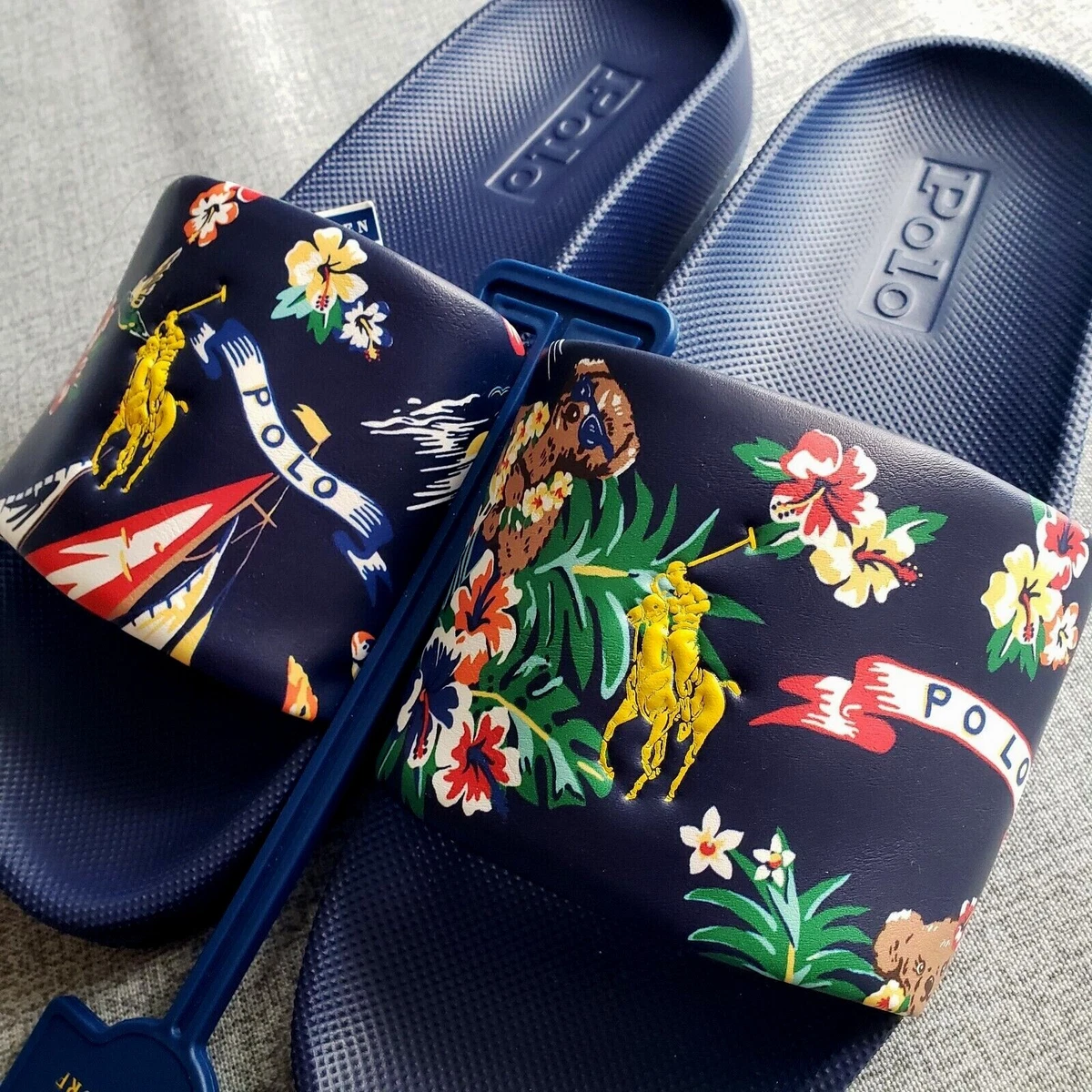 Sandale de sport OURS TROPICAL homme 9 12 Polo Ralph Lauren CAYSON PONY SLIDES N