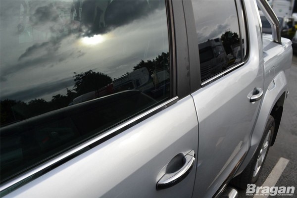 Chrom Fenster Zierleiste FüR Volkswagen Amarok 2016 - 2023 4X4 Edelstahl Optik-image