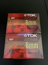 TDK MP Premium High Grade 120 Blank 8mm Camcorder Video Tapes P6-120MP 2 Pack