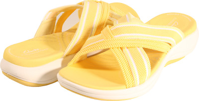 Clarks Mira Isle Womens Sandal Yellow Combi US Size 6.5 WIDE