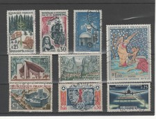 FRANCE - LOT DE TIMBRES ANCIENS OBLITÉRÉS - TB - Tapisserie Avion Pompiers Radio