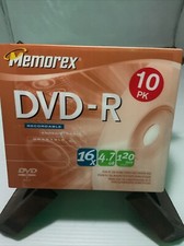 Memorex Pack 10 DVD-R Discs 16x 4.7GB 120 Min From 2006