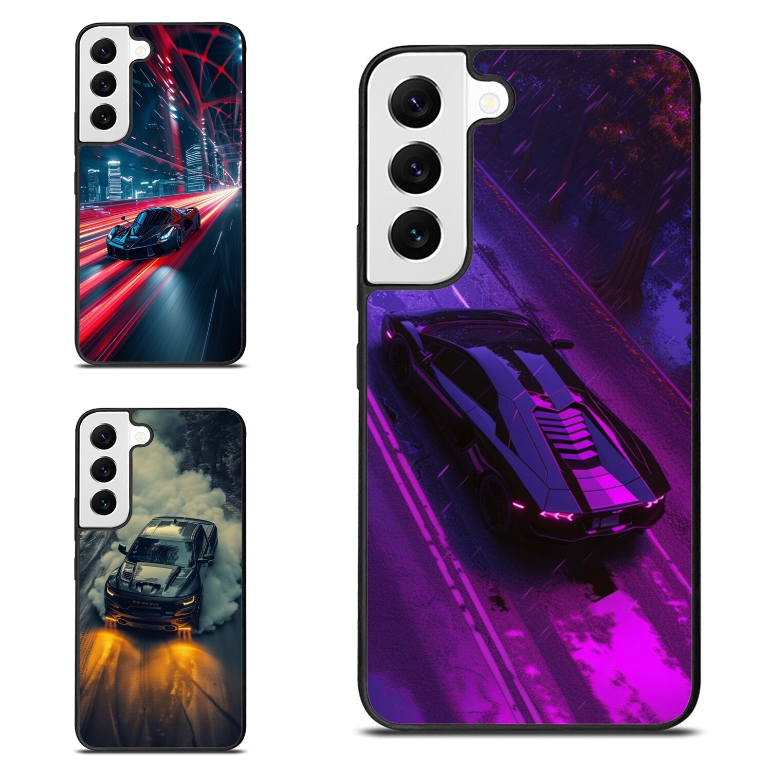 power speed sports car Rubber Case For Samsung Galaxy Z Fold Flip 3 4 5 6
