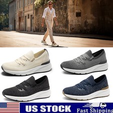 Men's Casual Sneakers Slip On Breathable Lightweight Stylish Walking Shoes