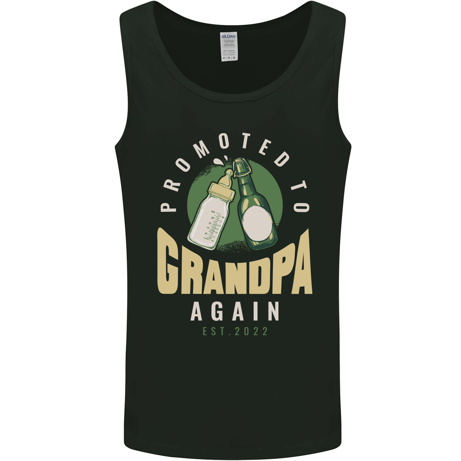 Promoted to Grandpa Est. 2022 Mens Vest Tank Top