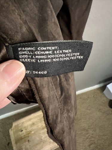 Claiborne Mens Shacket Leather XL Western Suede Brown Jacket Academia Casual - Picture 6 of 10